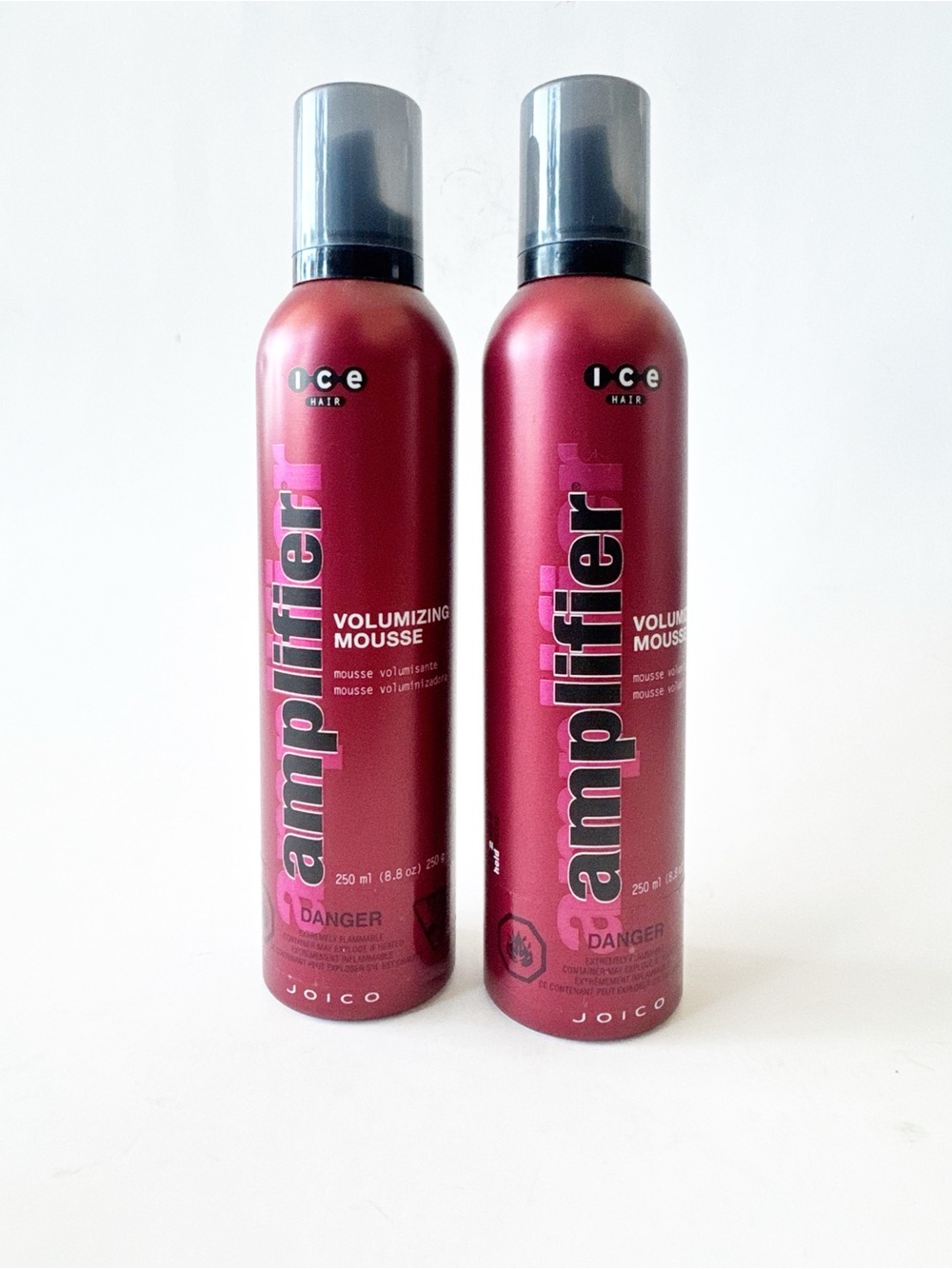 Joico Amplifier Volumizing Mousse — Metallic Berry Red Duo